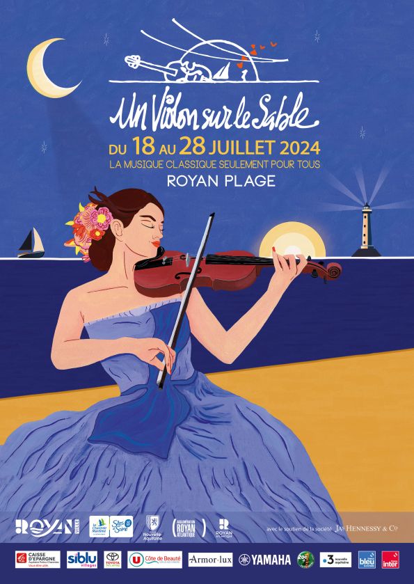 Affiche violon sur le sable 2024