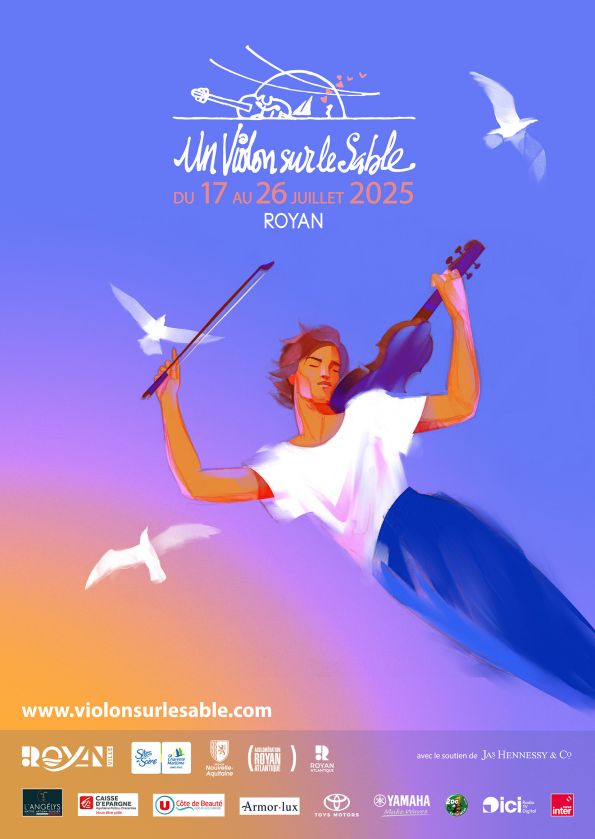 Affiche violon sur le sable 2025